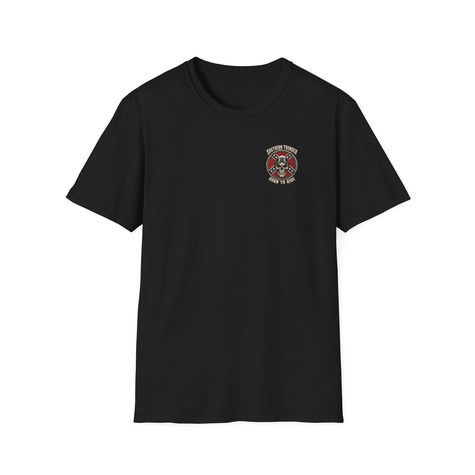 Motorcycle T-Shirt - Southern Thunder - Born to Ride - Skull Biker - 'Pocket' Area - Biker Ride Tee - Image 20