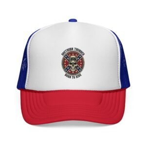 Southern Thunder - Born to Ride - Skull Biker - Trucker Cap - Logo Mesh Hat