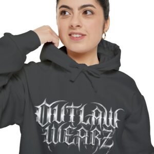 'Outlaw Wearz' - Hoodie - Gothic Chrome Look - Hooded Sweatshirt Jacket