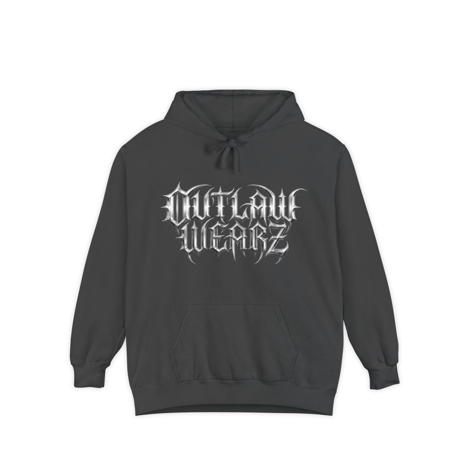 'Outlaw Wearz' - Hoodie - Gothic Chrome Look - Hooded Sweatshirt Jacket - Image 2