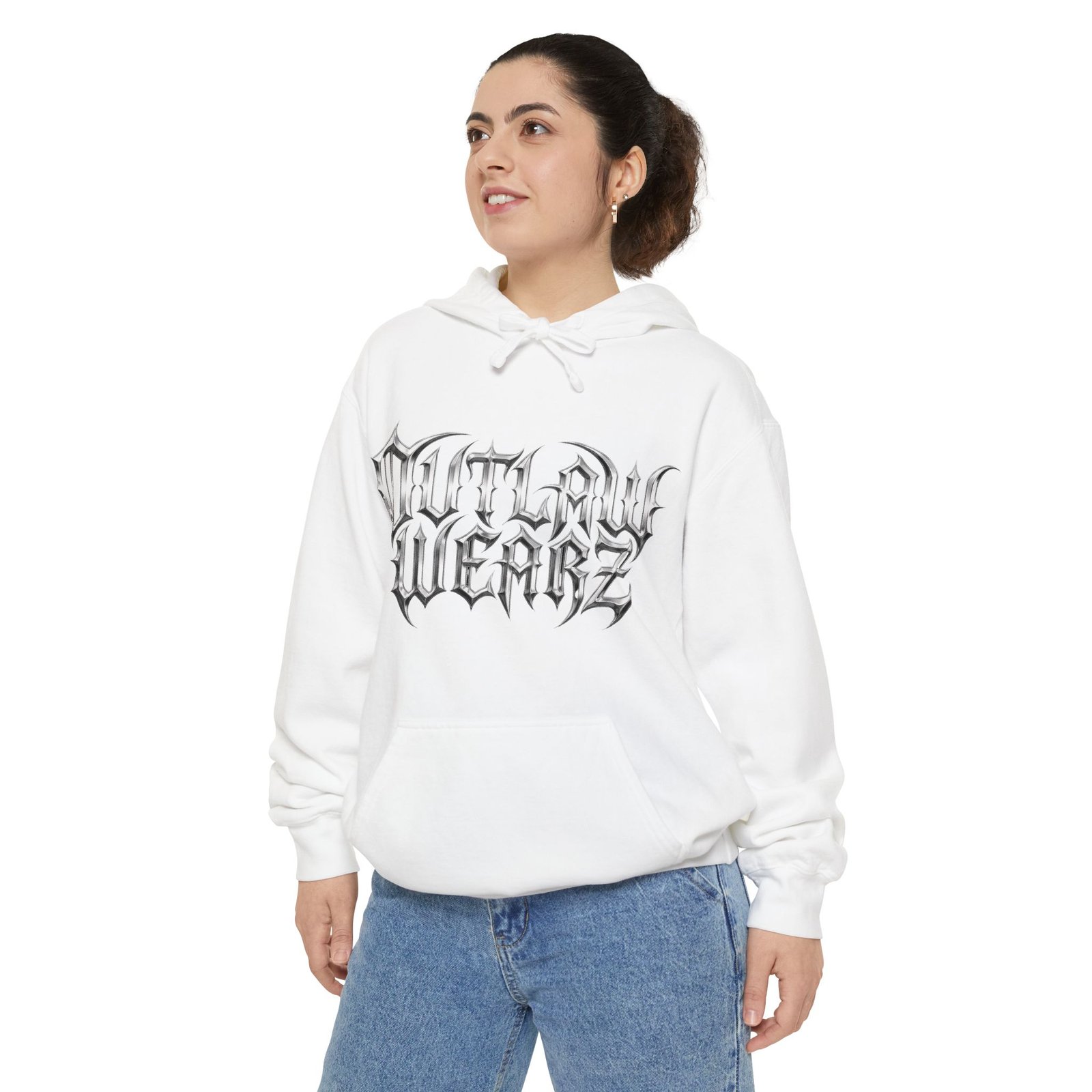 'Outlaw Wearz' - Hoodie - Gothic Chrome Look - Hooded Sweatshirt Jacket - Image 6