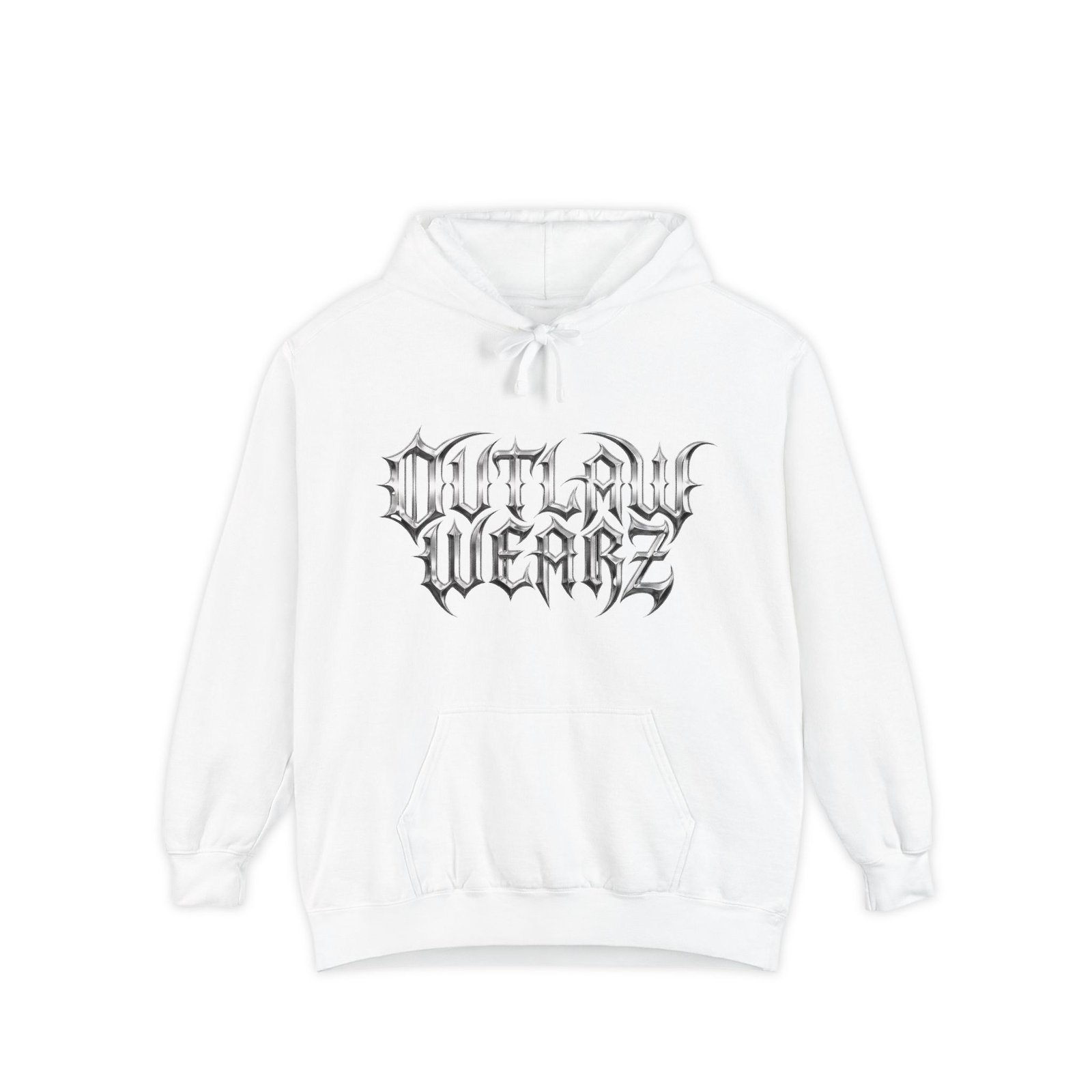 'Outlaw Wearz' - Hoodie - Gothic Chrome Look - Hooded Sweatshirt Jacket - Image 5