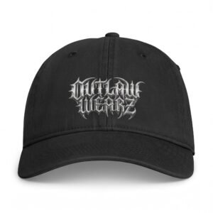 'Outlaw Wearz' - Gothic Chrome Look - Washed Cap - Ballcap - Hat