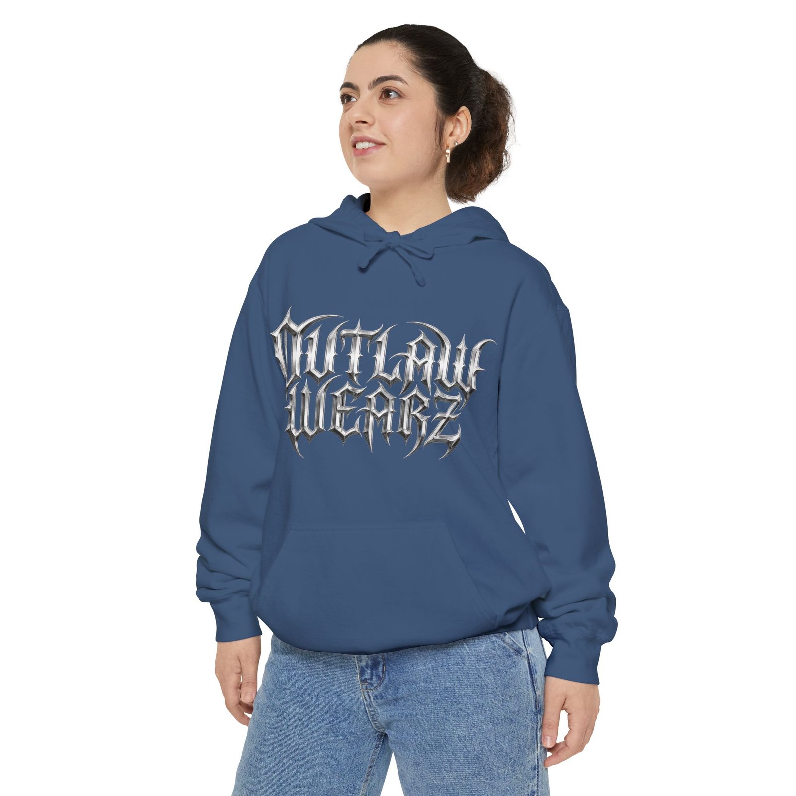 'Outlaw Wearz' - Hoodie - Gothic Chrome Look - Hooded Sweatshirt Jacket - Image 14