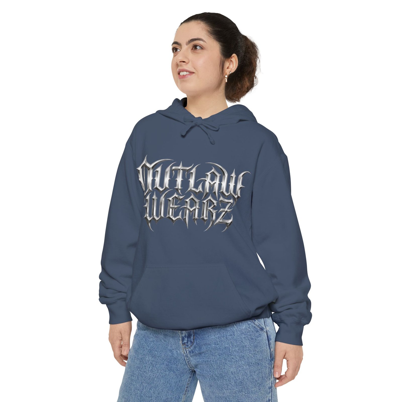 'Outlaw Wearz' - Hoodie - Gothic Chrome Look - Hooded Sweatshirt Jacket - Image 10